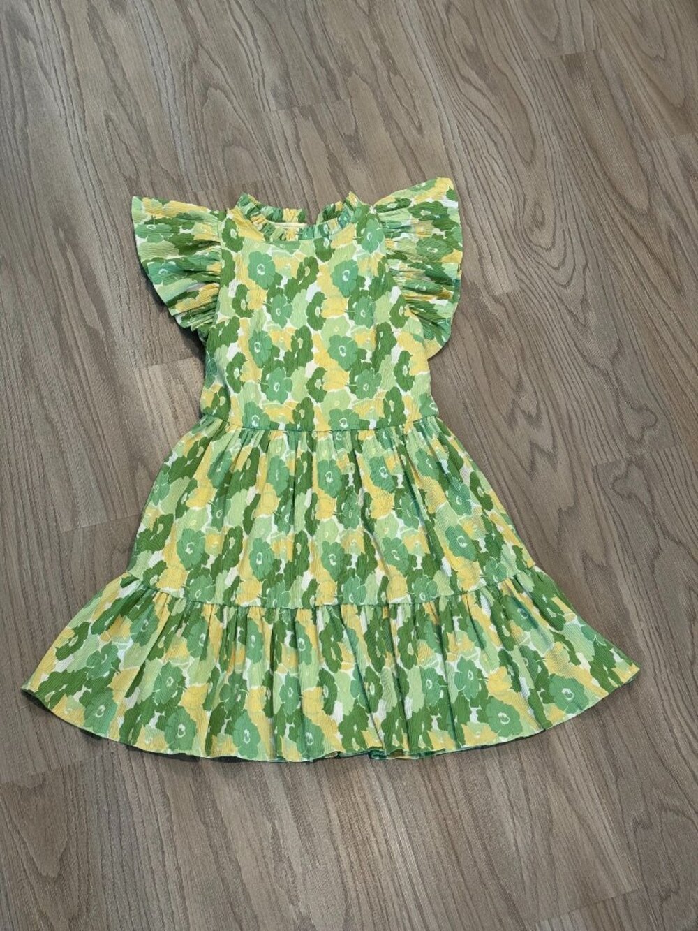 Lena Floral Ruffle Boutique Tiered Dress Women's Small